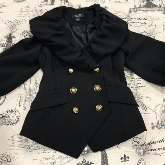 HALOGEN x Atlantic-Pacific Ruffle Front Blazer - Picture 7 of 9